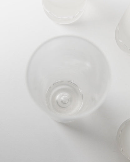 Vintage Murano Trinkglas Eis-Effekt Blasendetails Design Italien 1970er