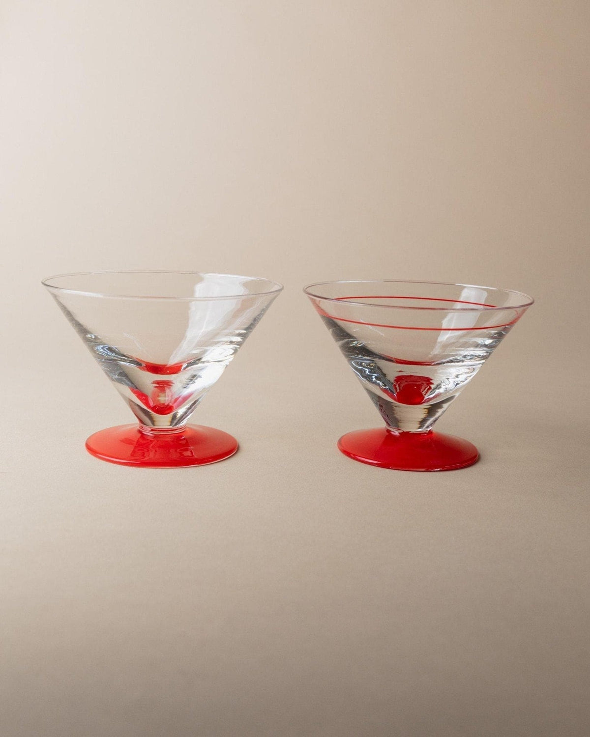 Vintage Trinkglas Postmodern Memphis Stil Italien 1980er Retro Set von 6