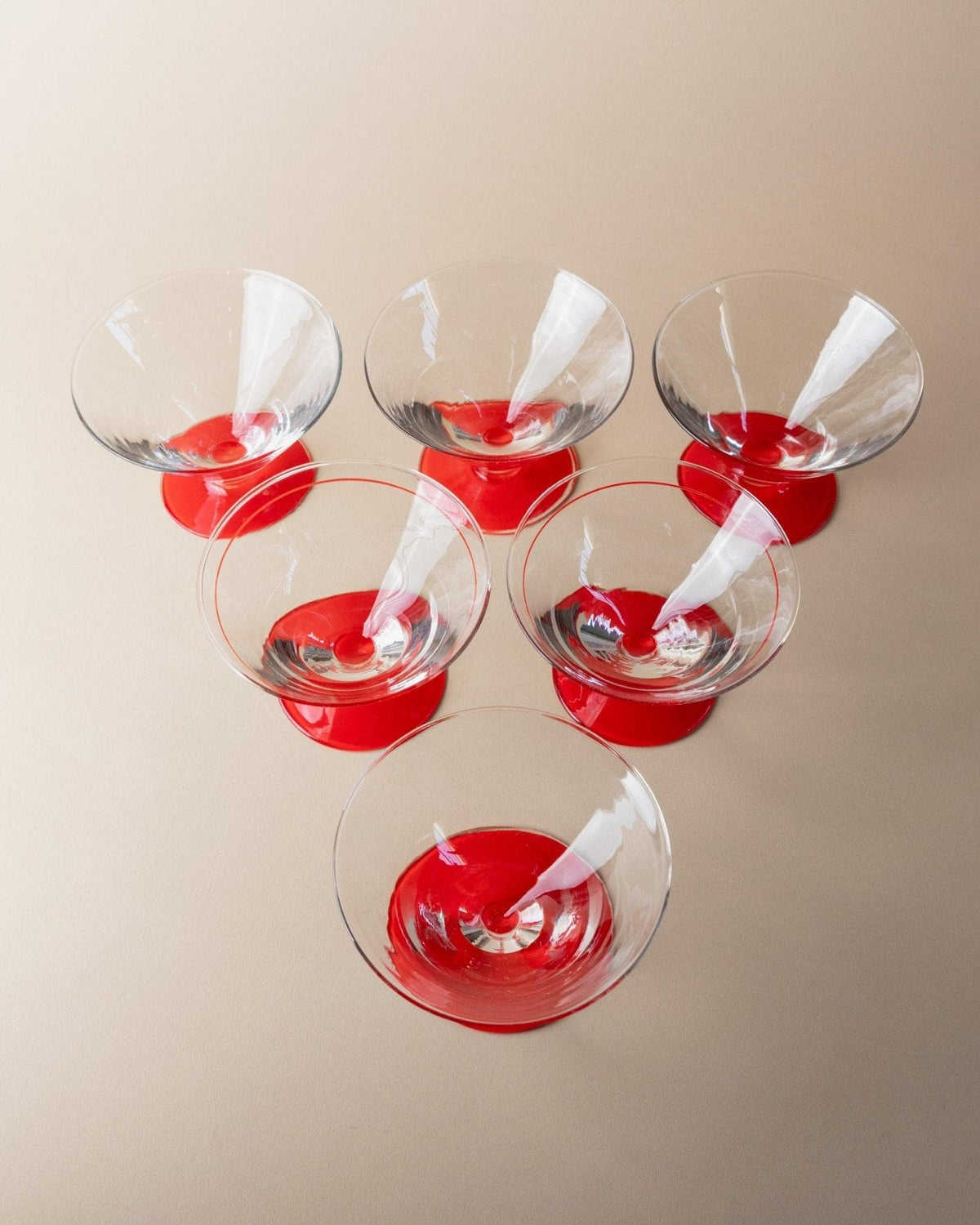 Vintage Trinkglas Postmodern Memphis Stil Italien 1980er Retro Set von 6