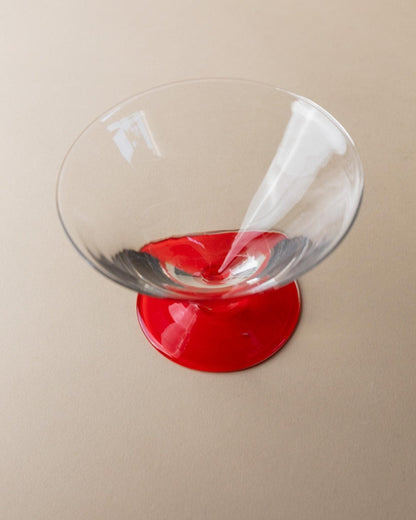 Vintage Drinking Glass Postmodern Memphis Style Italy 1980s Retro Set of 6