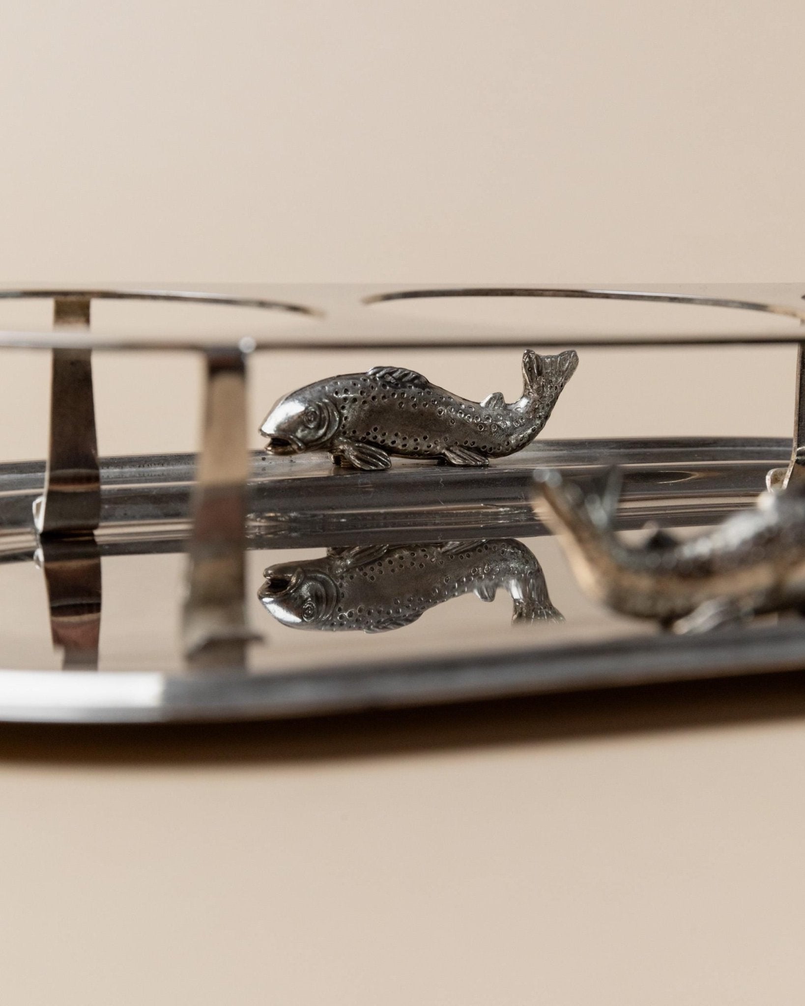 Vintage Set von 6 Silber Shotglas, Eishalter, Tablett, Halter, Italien 70er, Geschenk, Tischdeko