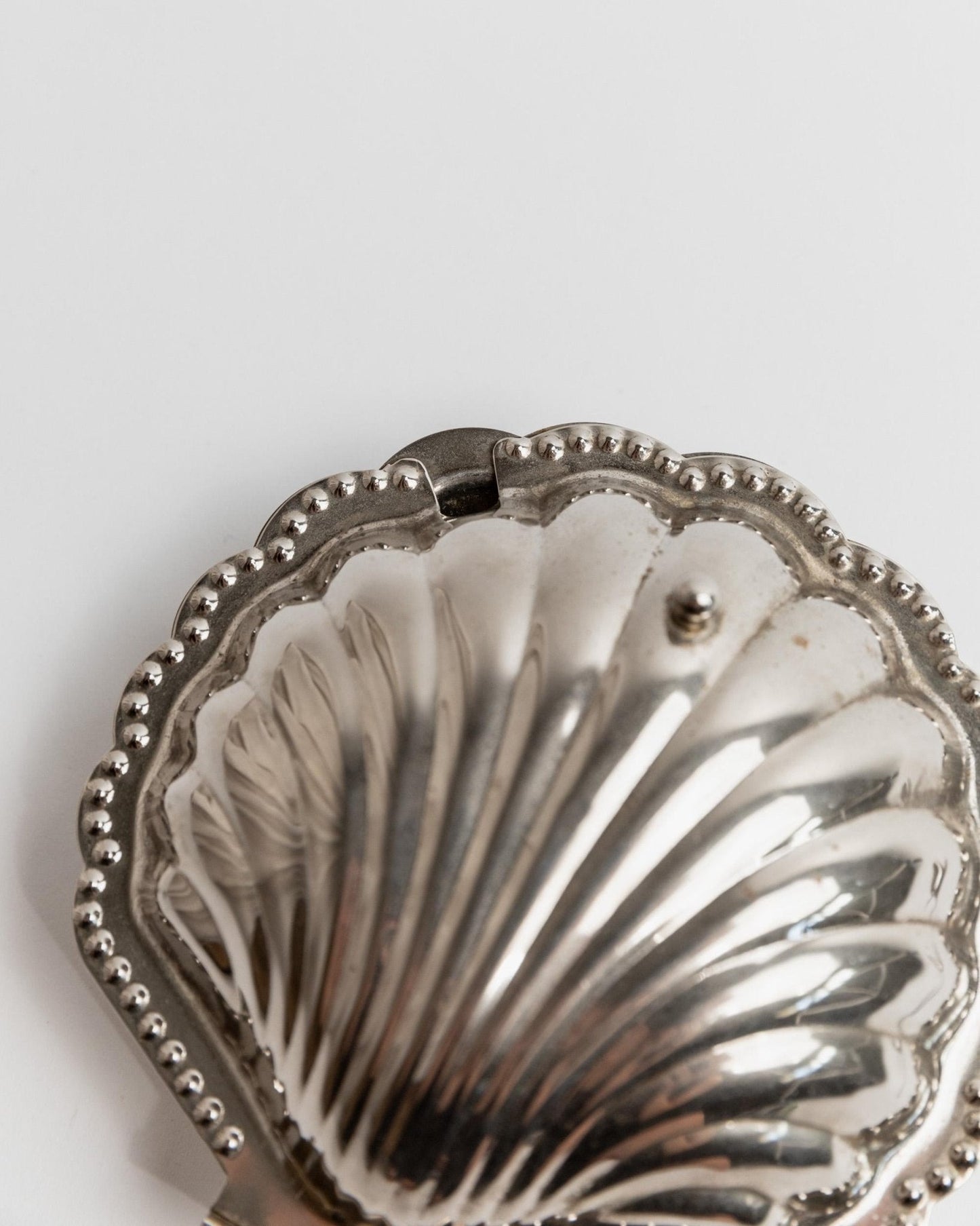 Vintage Zuckerdose Muschelform mit Löffel