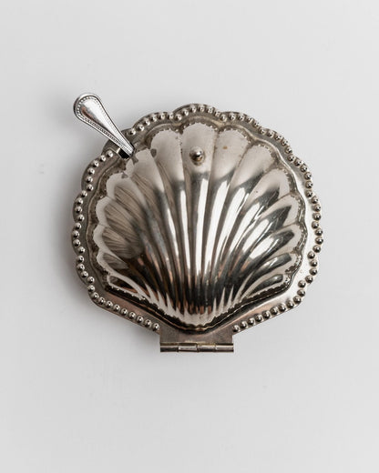 Vintage Zuckerdose Muschelform mit Löffel