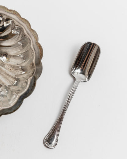 Vintage Zuckerdose Muschelform mit Löffel