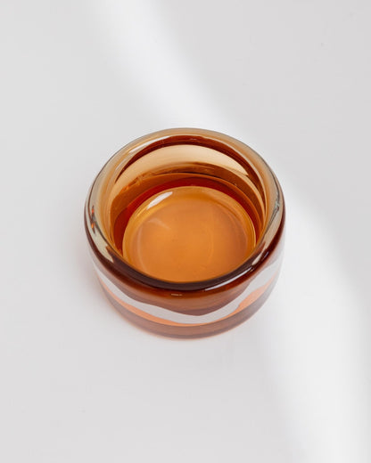 Vintage Glasschale von Jaroslav Svoboda für Skrdlovice Glass, orange, 1970er