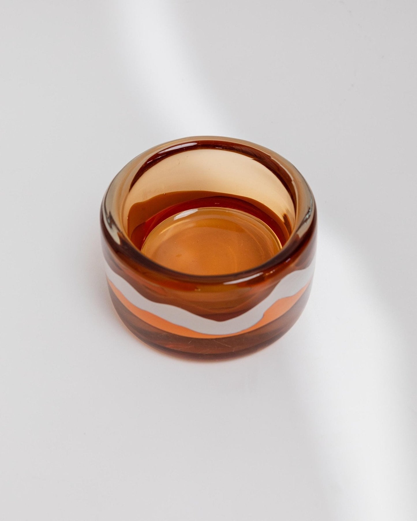 Vintage Glasschale von Jaroslav Svoboda für Skrdlovice Glass, orange, 1970er