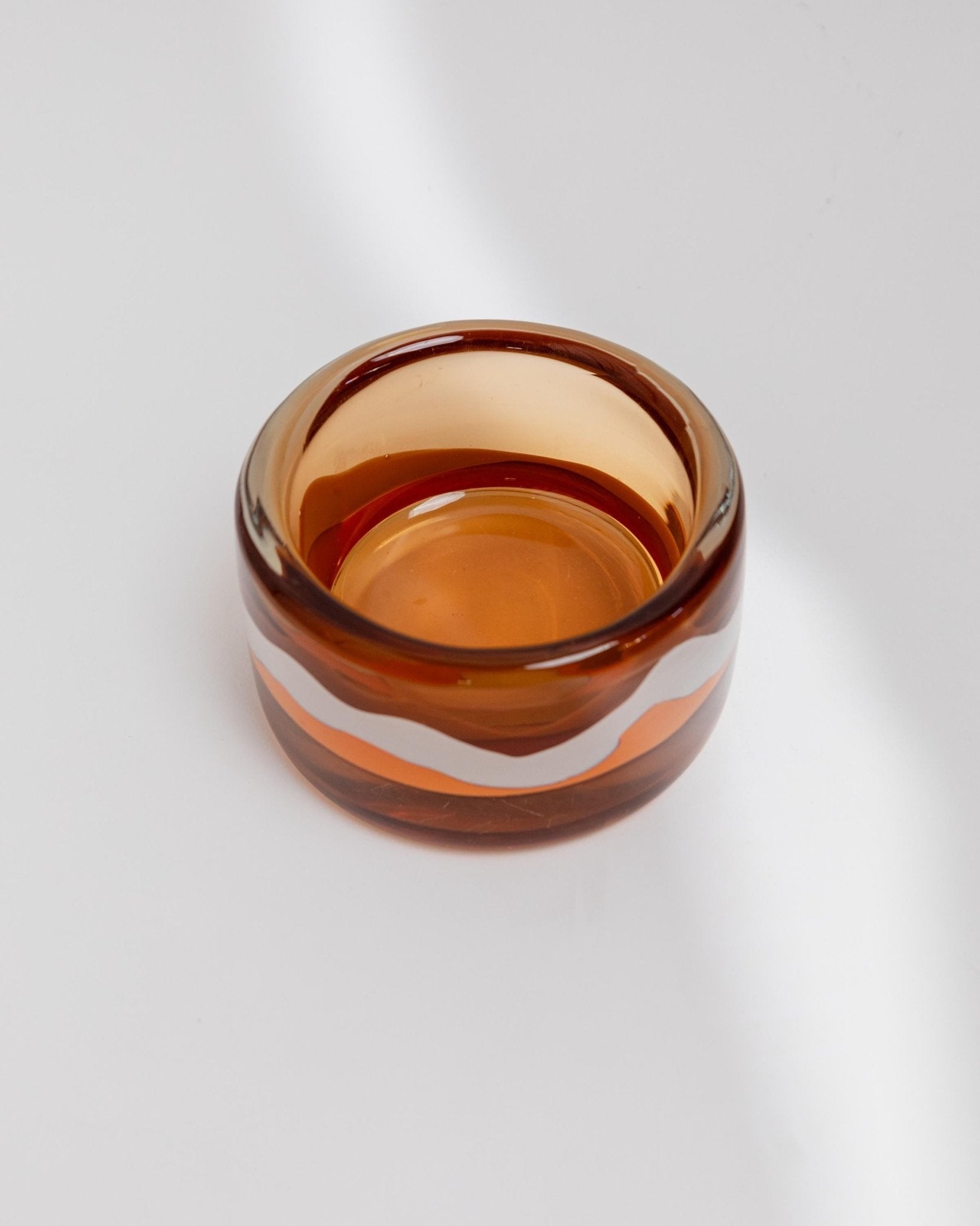 Vintage Glasschale von Jaroslav Svoboda für Skrdlovice Glass, orange, 1970er