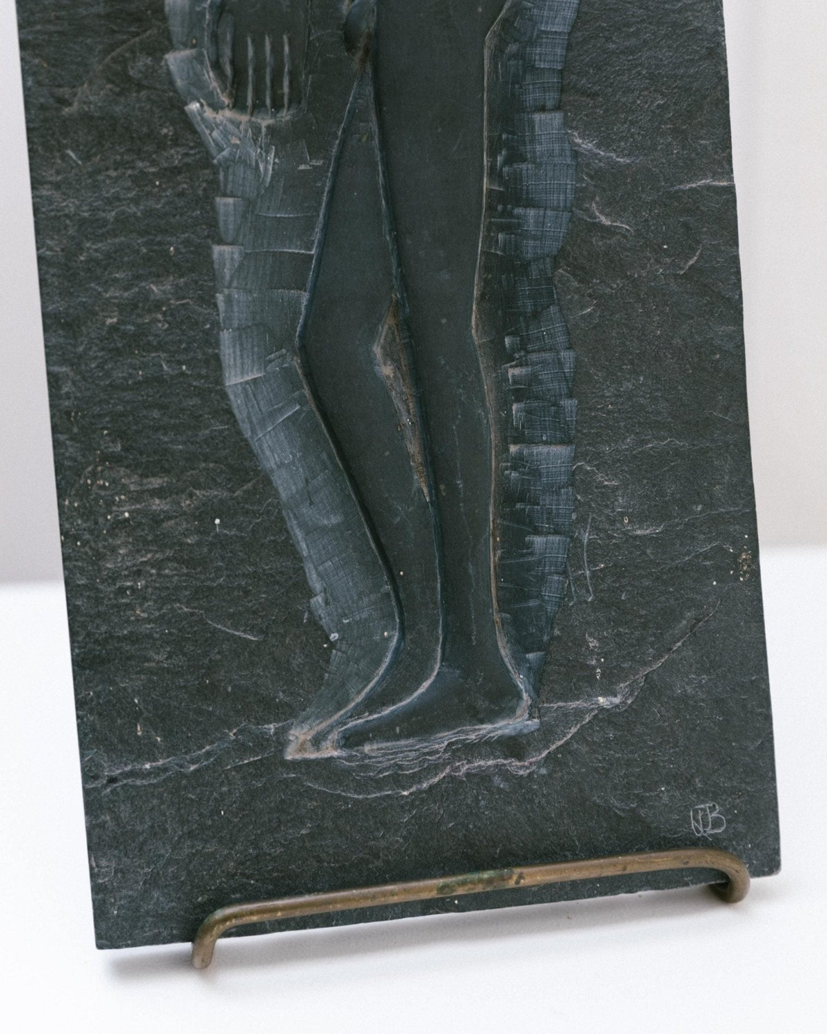 Vintage Steinrelief "Alien Man" aus Schiefer, Italien 1970er