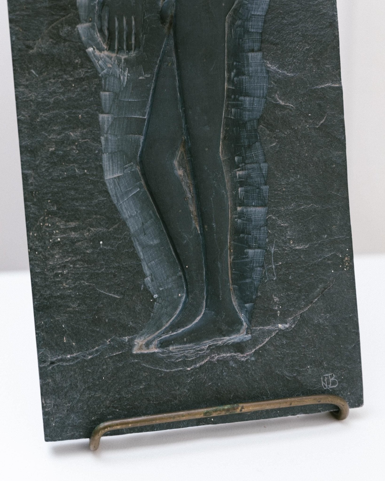 Vintage Steinrelief "Alien Man" aus Schiefer, Italien 1970er