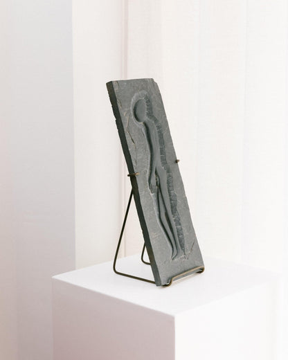 Vintage Steinrelief "Alien Man" aus Schiefer, Italien 1970er