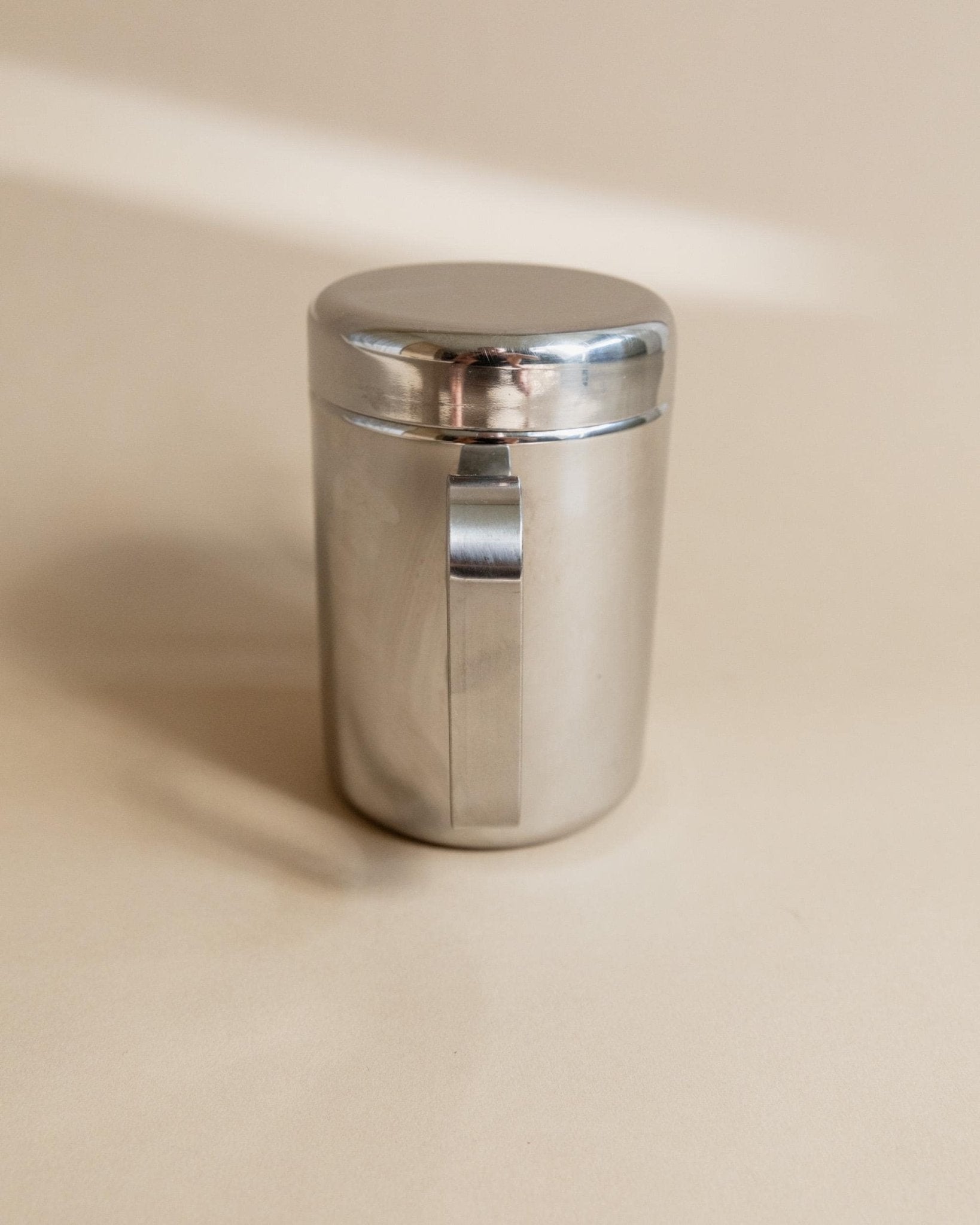 Vintage Kanne aus Edelstahl mit Deckel