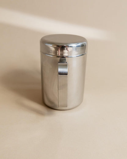Vintage Kanne aus Edelstahl mit Deckel