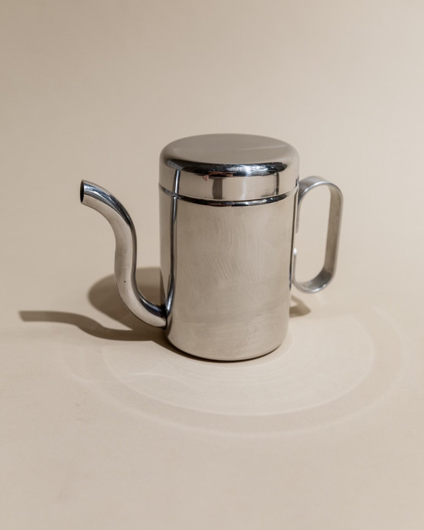 Vintage Kanne aus Edelstahl mit Deckel