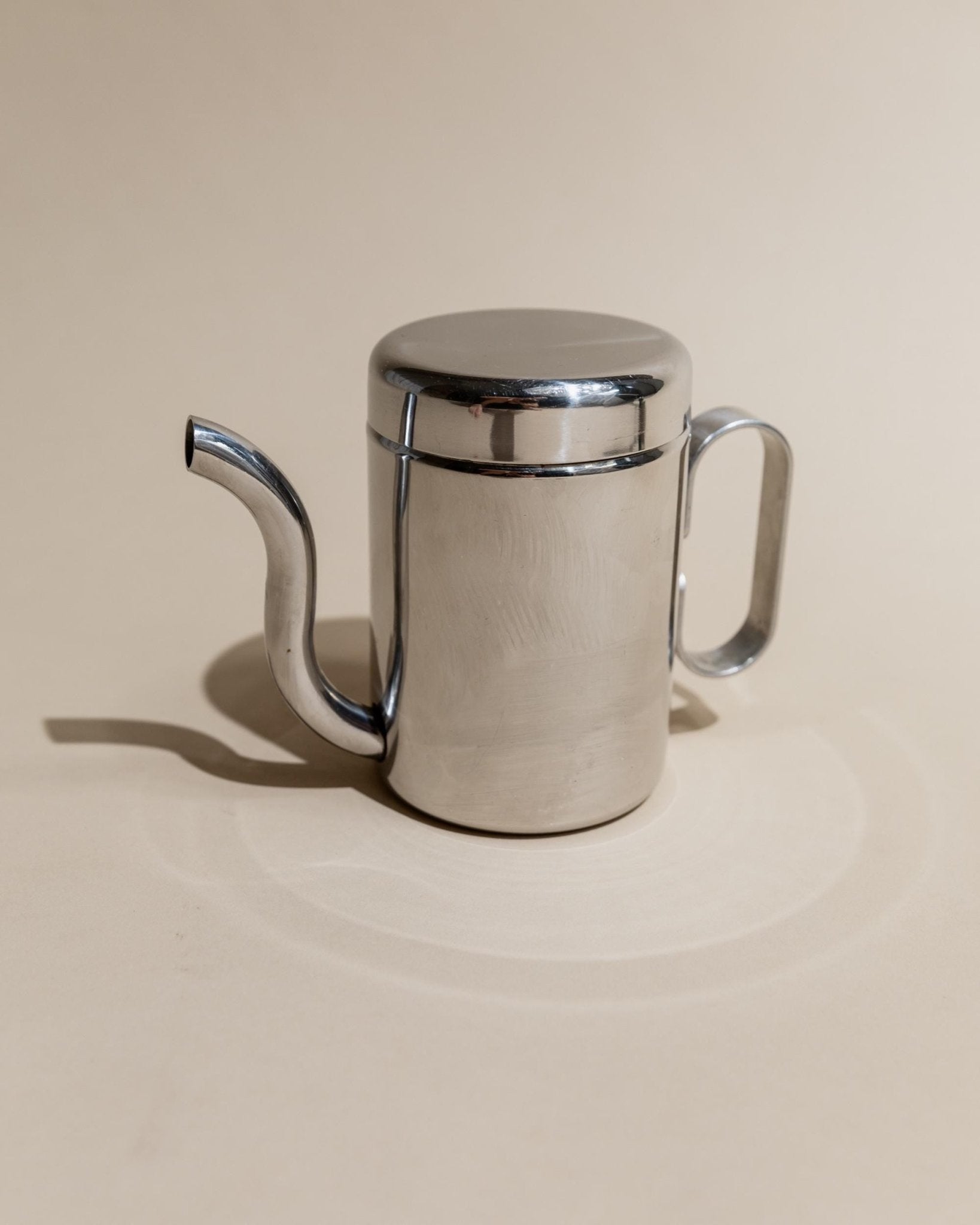 Vintage Kanne aus Edelstahl mit Deckel