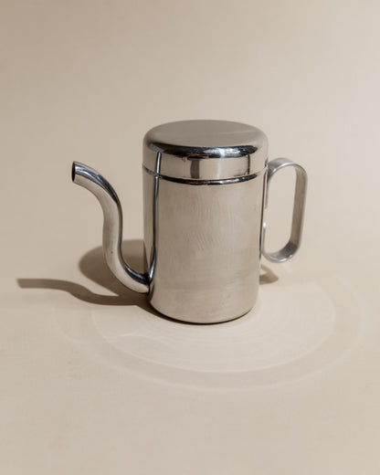 Vintage Kanne aus Edelstahl mit Deckel