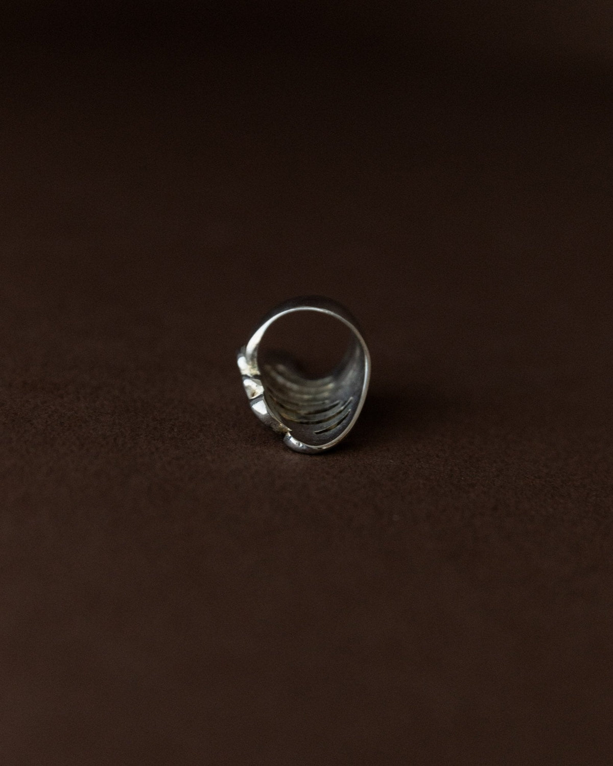 Vintage Statement-Ring Flügel Sterlingsilber Italien 1970er retro Schmuckstück