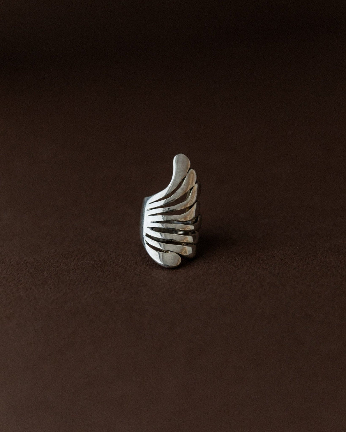 Vintage Statement-Ring Flügel Sterlingsilber Italien 1970er retro Schmuckstück