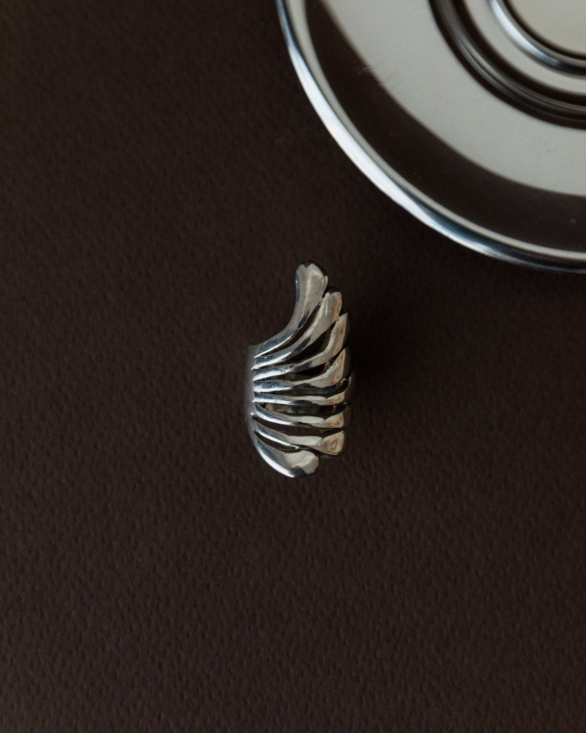 Vintage Statement-Ring Flügel Sterlingsilber Italien 1970er retro Schmuckstück