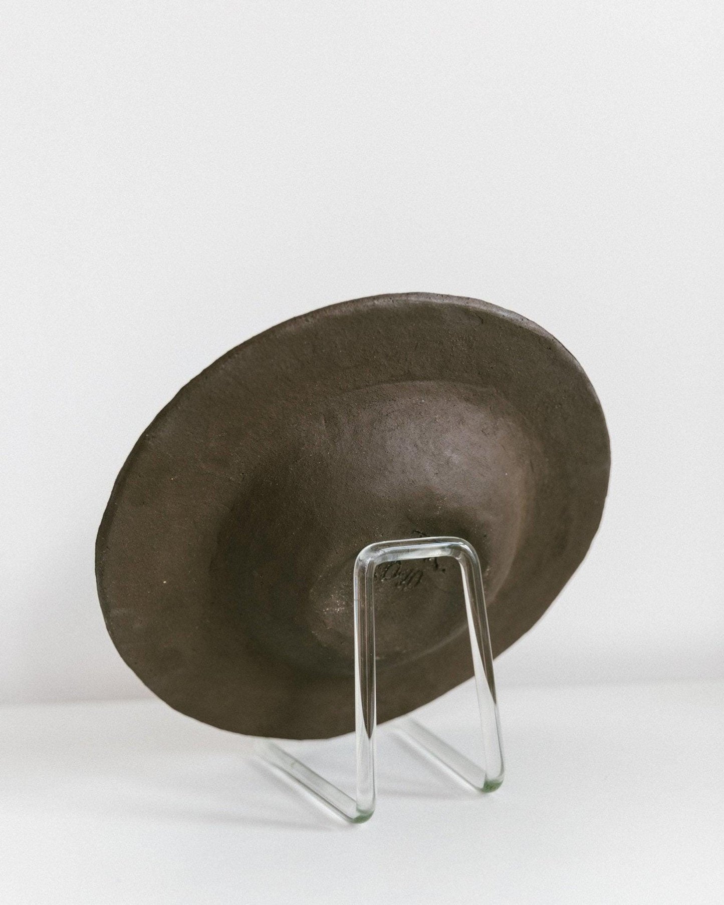 Vintage Keramikschale von TK, Italien, 1970er, einzigartig, braun mit roten Akzenten