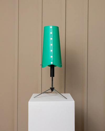 Lampe de table vintage style Memphis Italie années 1980, réglable, noire et chromée