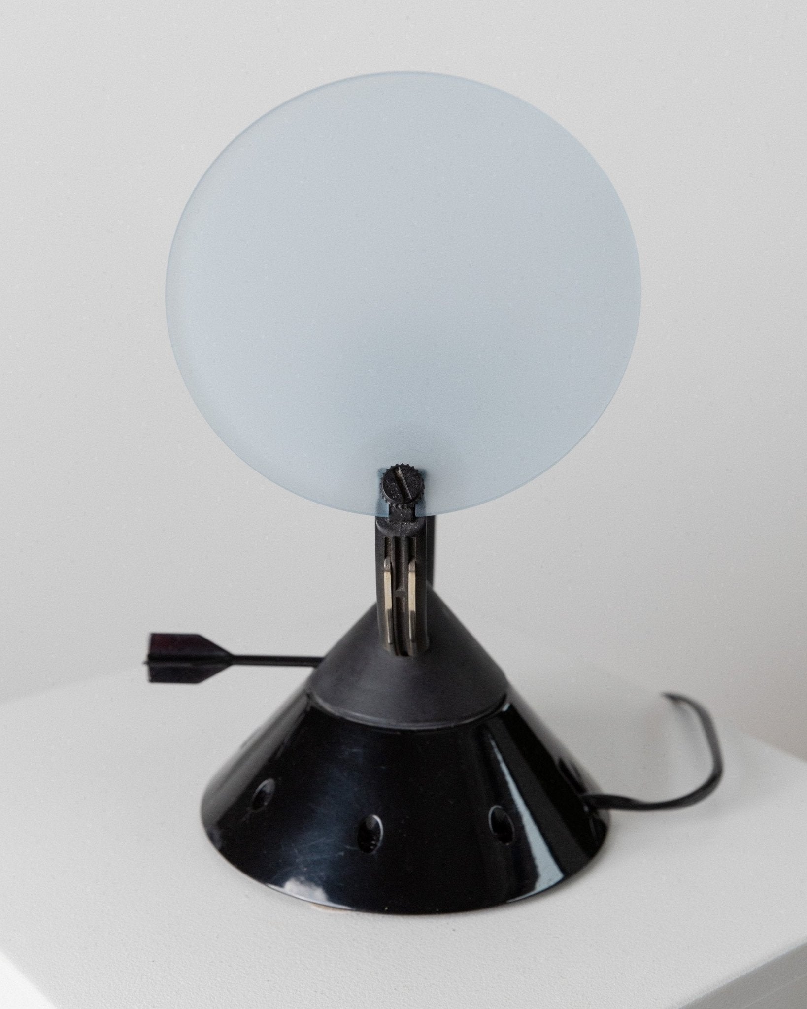 Vintage Tischlampe Sestante von Lamperti für Memphis Design Italy blau schwarz