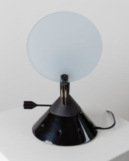 Vintage Tischlampe Sestante von Lamperti für Memphis Design Italy blau schwarz