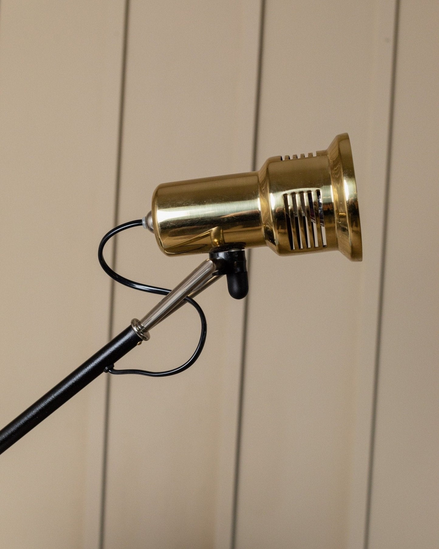 Vintage Tischlampe von Gigidi für Gigidi Iluminazione schwarz goldfarben Metall