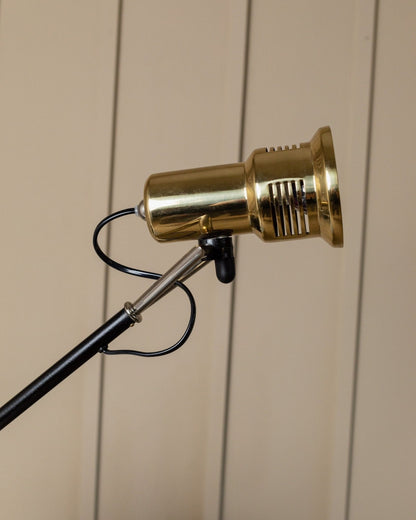 Vintage Tischlampe von Gigidi für Gigidi Iluminazione schwarz goldfarben Metall