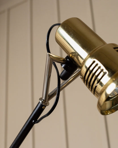 Vintage Tischlampe von Gigidi für Gigidi Iluminazione schwarz goldfarben Metall