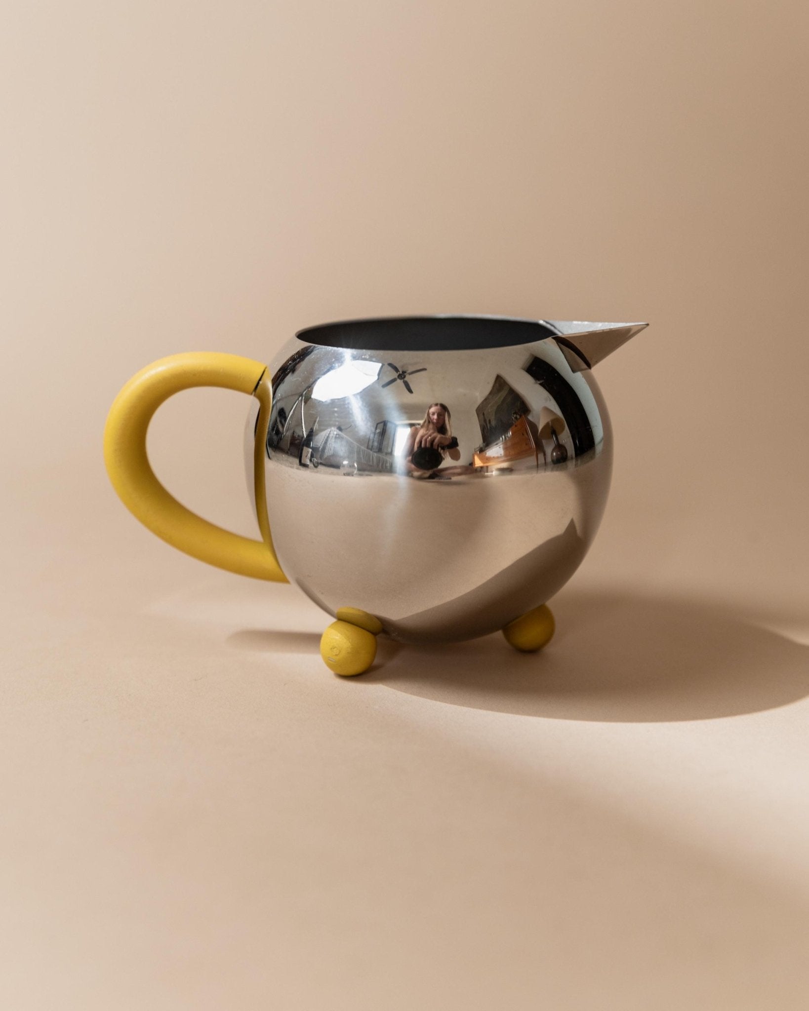 Vintage Tee- und Kaffeeset Space Age Kugelform mit gelben Details von 1980er