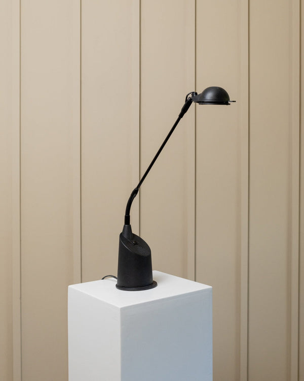 Lampe de table vintage TPB noire postmoderne Memphis Design Italie années 1980