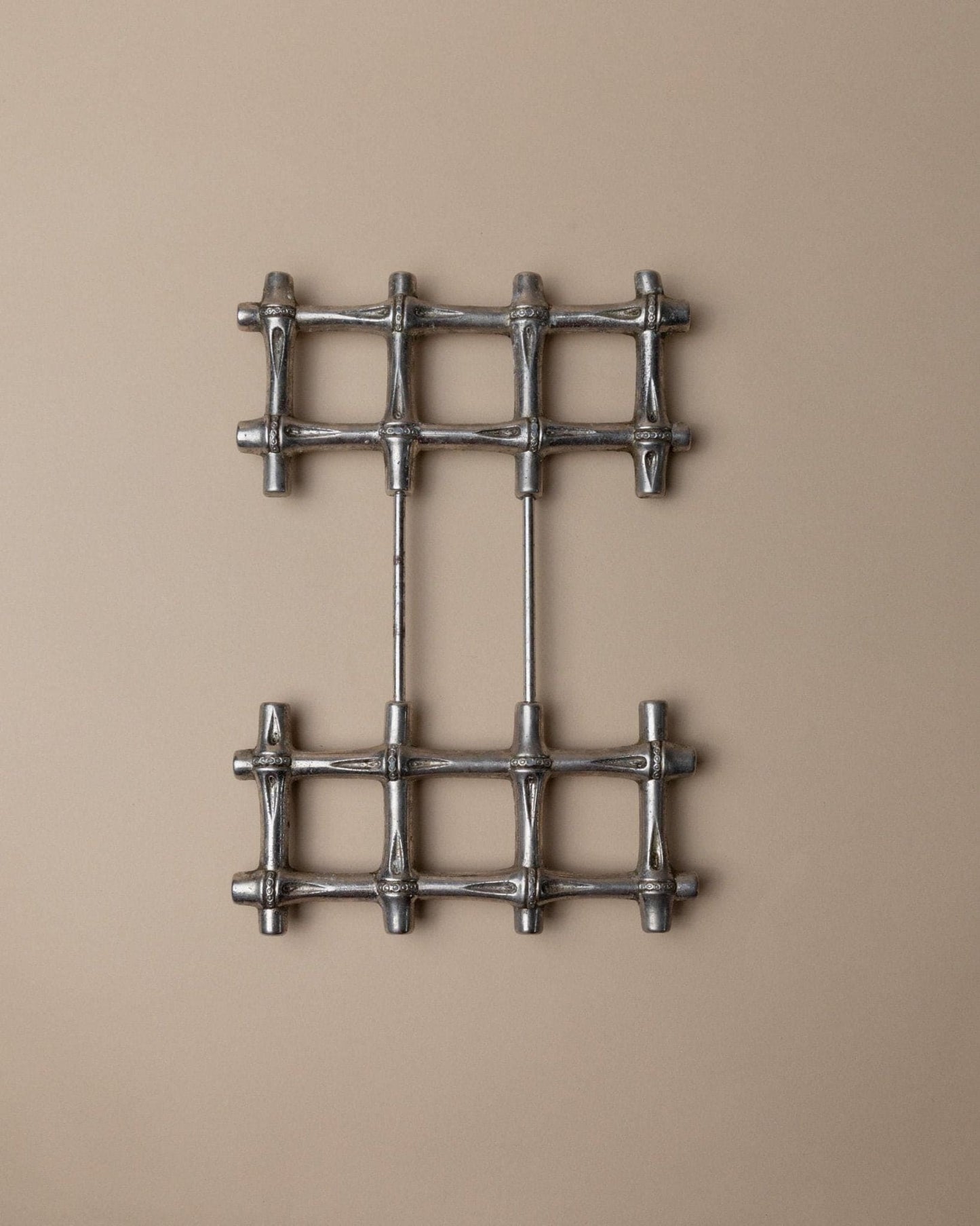 Vintage Untersetzer Silber Bambus von FB Rogers 1970er