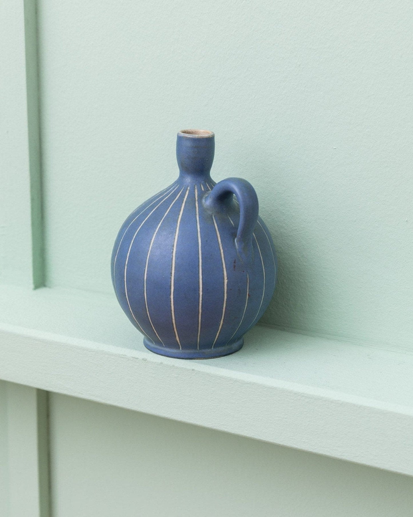 Vintage Vase von Carl Fischer für PGH Bürgel Mid Century Keramik 1960er