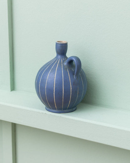 Vintage Vase von Carl Fischer für PGH Bürgel Mid Century Keramik 1960er