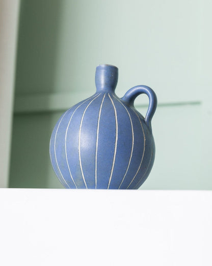 Vintage Vase von Carl Fischer für PGH Bürgel Mid Century Keramik 1960er