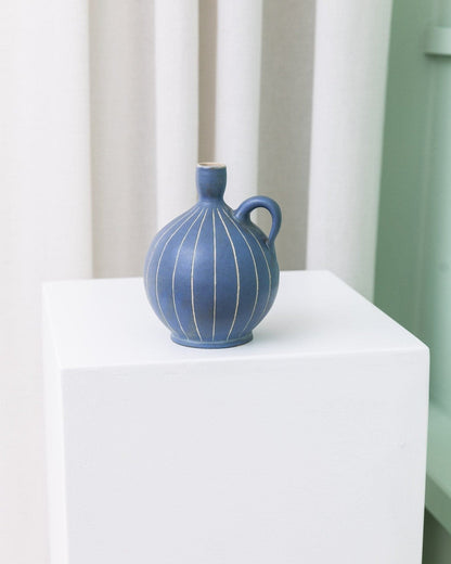 Vintage Vase von Carl Fischer für PGH Bürgel Mid Century Keramik 1960er