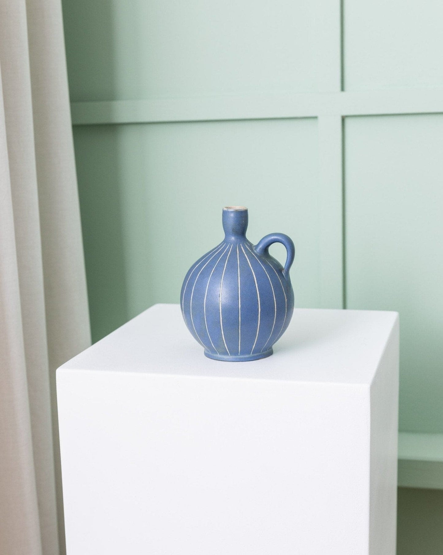 Vintage Vase von Carl Fischer für PGH Bürgel Mid Century Keramik 1960er