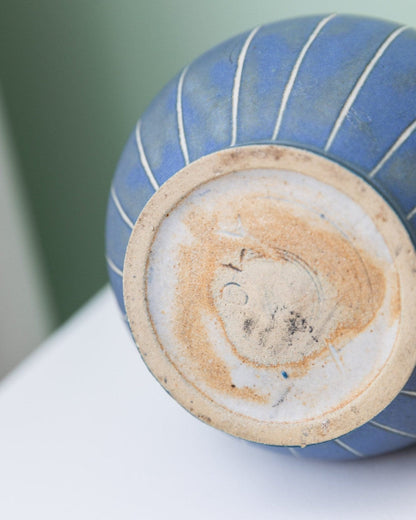 Vintage Vase von Carl Fischer für PGH Bürgel Mid Century Keramik 1960er