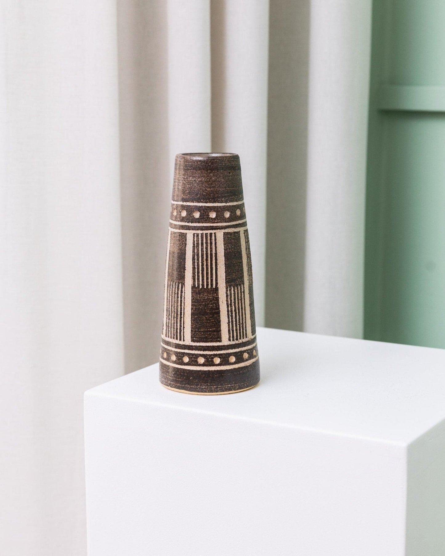 Vintage vase VEB Coswig GDR ceramics 1970s