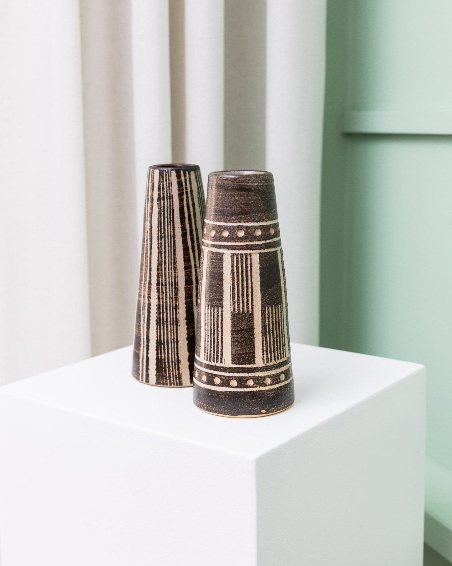 Vintage vase VEB Coswig GDR ceramics 1970s