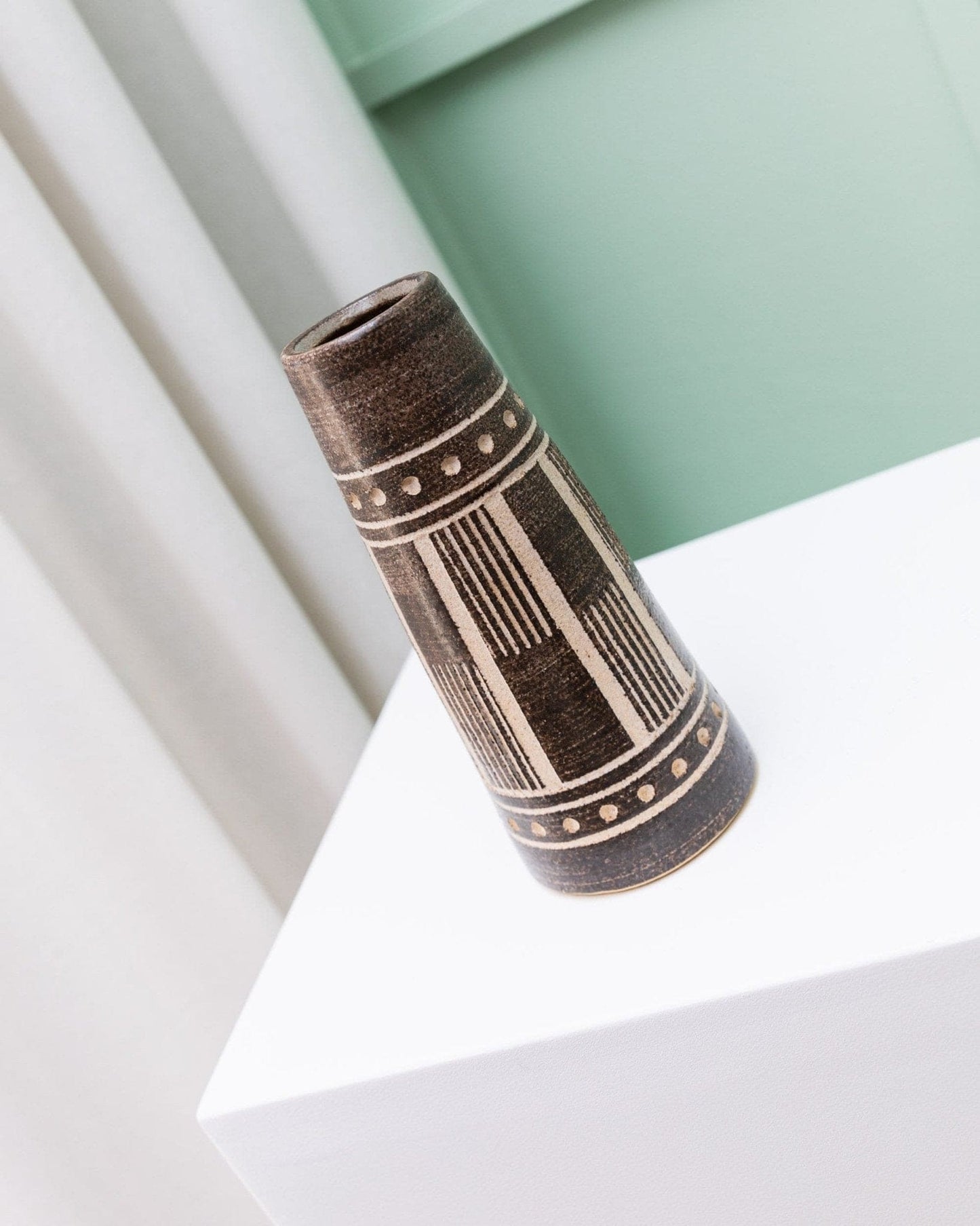 Vintage vase VEB Coswig GDR ceramics 1970s