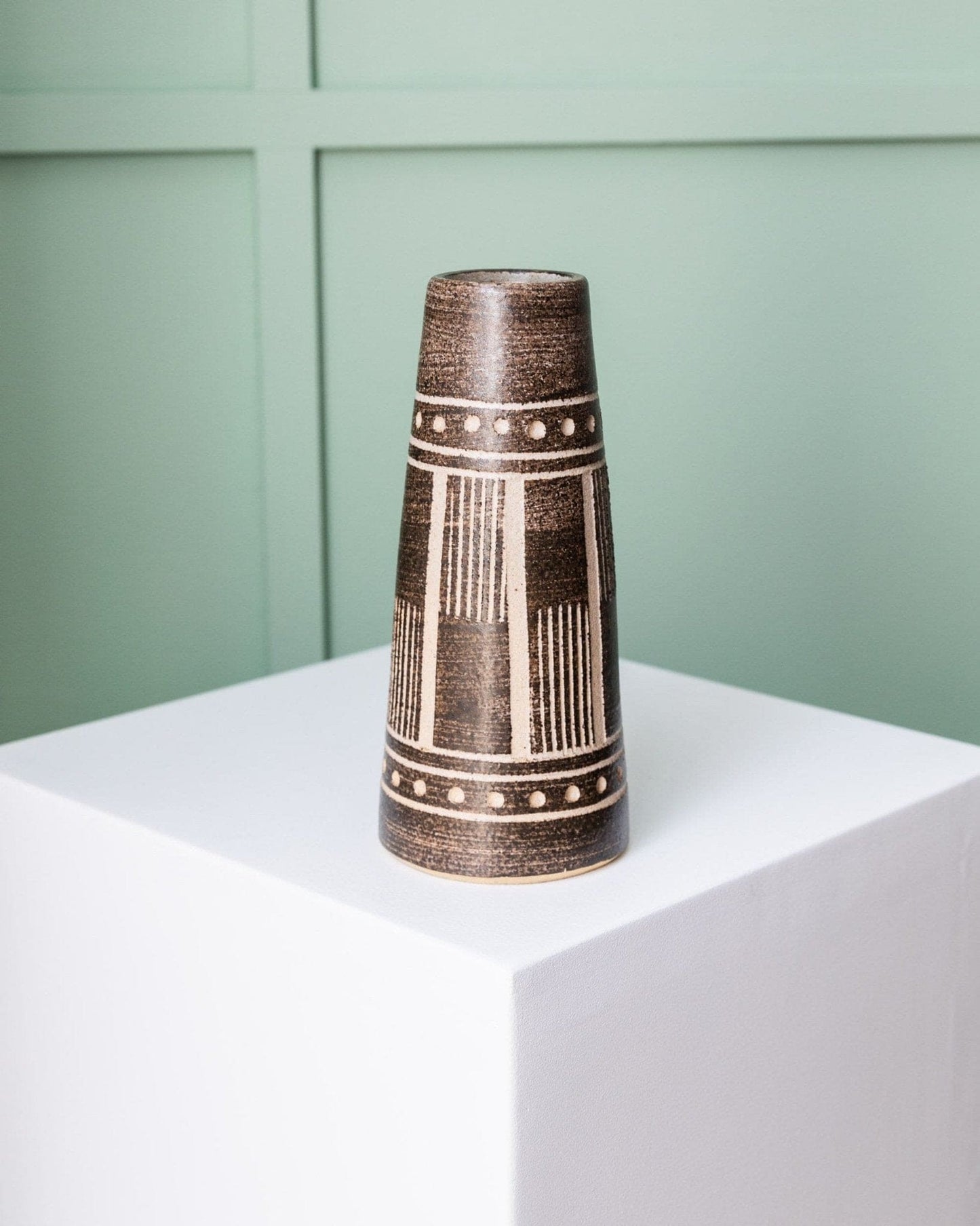 Vintage vase VEB Coswig GDR ceramics 1970s