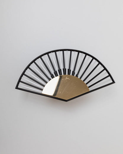 Vintage wall lamp fan-shaped glass tubes and gold metal Hollywood Regency 1980s