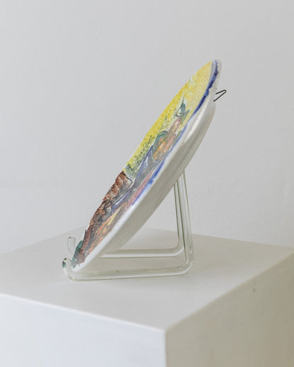 Vintage Wandteller Keramik mit Fruchtmotiv von Stile