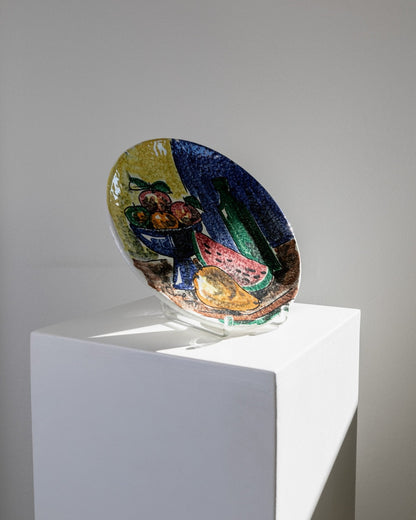 Vintage Wandteller Keramik mit Fruchtmotiv von Stile