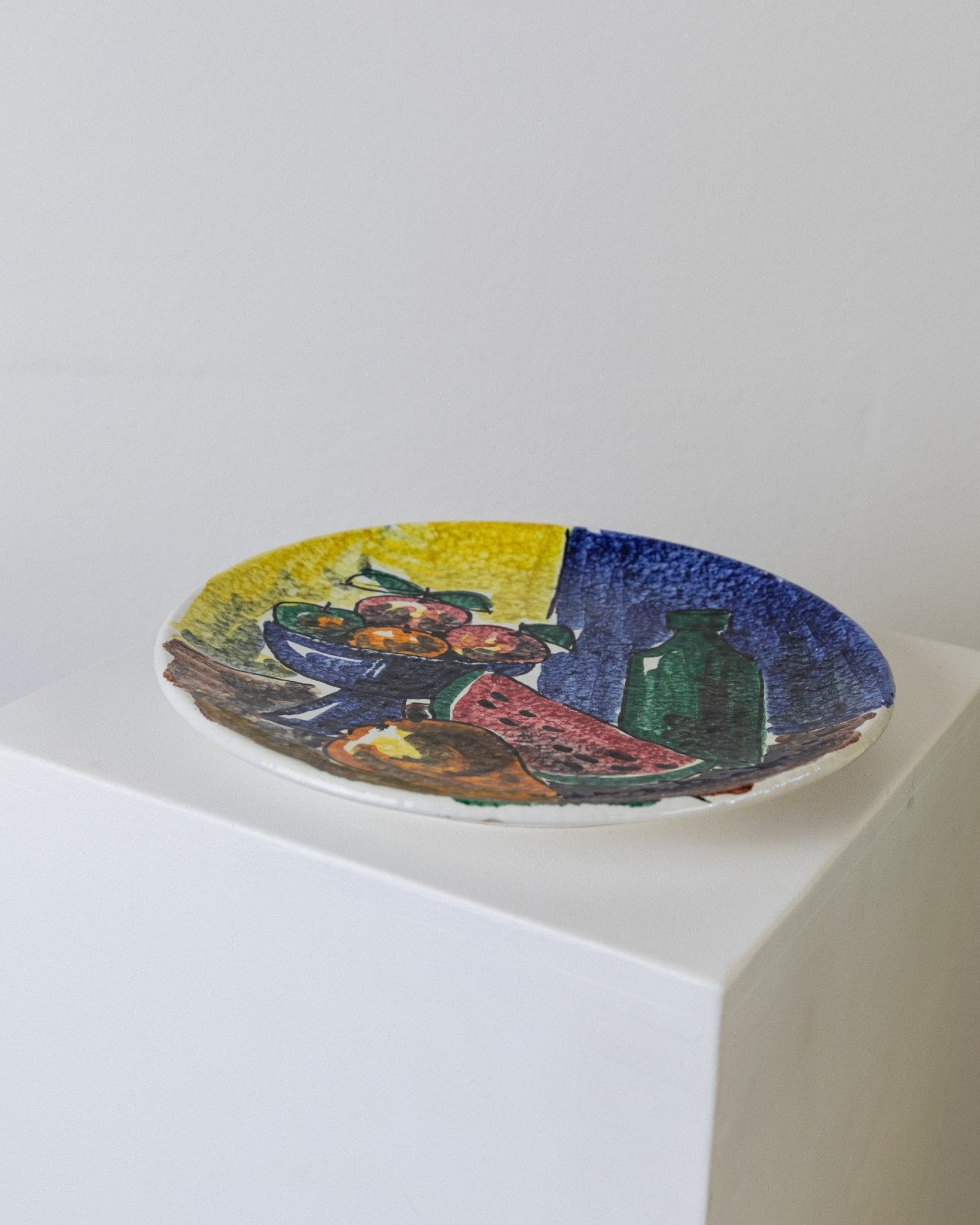 Vintage Wandteller Keramik mit Fruchtmotiv von Stile