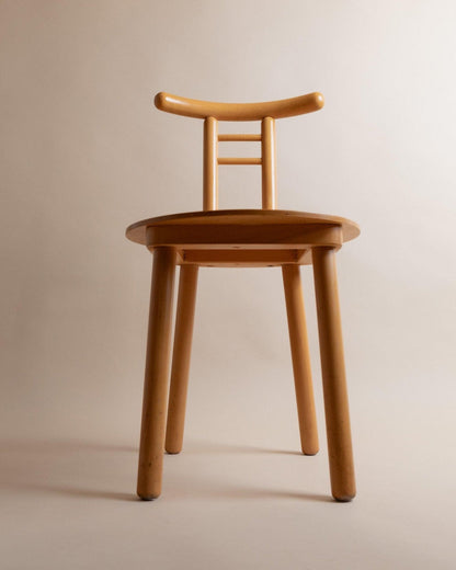 Vintage Holzstuhl Minimalistisches Design Italien 1980er Helles Holz Japanischer Stil