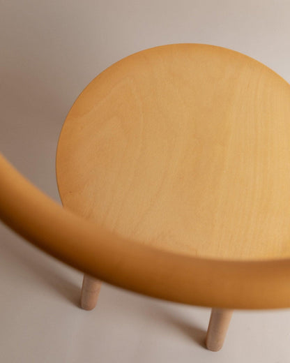 Vintage Holzstuhl Minimalistisches Design Italien 1980er Helles Holz Japanischer Stil