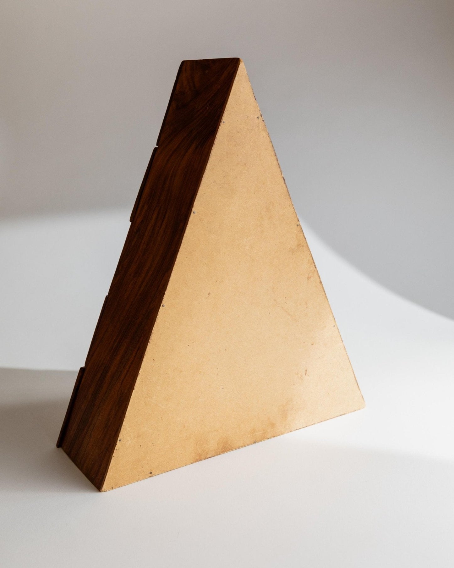 Vintage Schmuckschatulle Pyramide mit Messingintarsien, 4 Schubladen, Italien 1970er