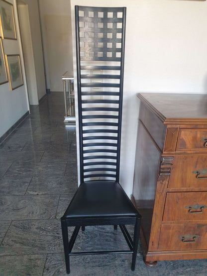 Vintage Hill House Chair von Mackintosh für unbekanntes Label, schwarz lackiert